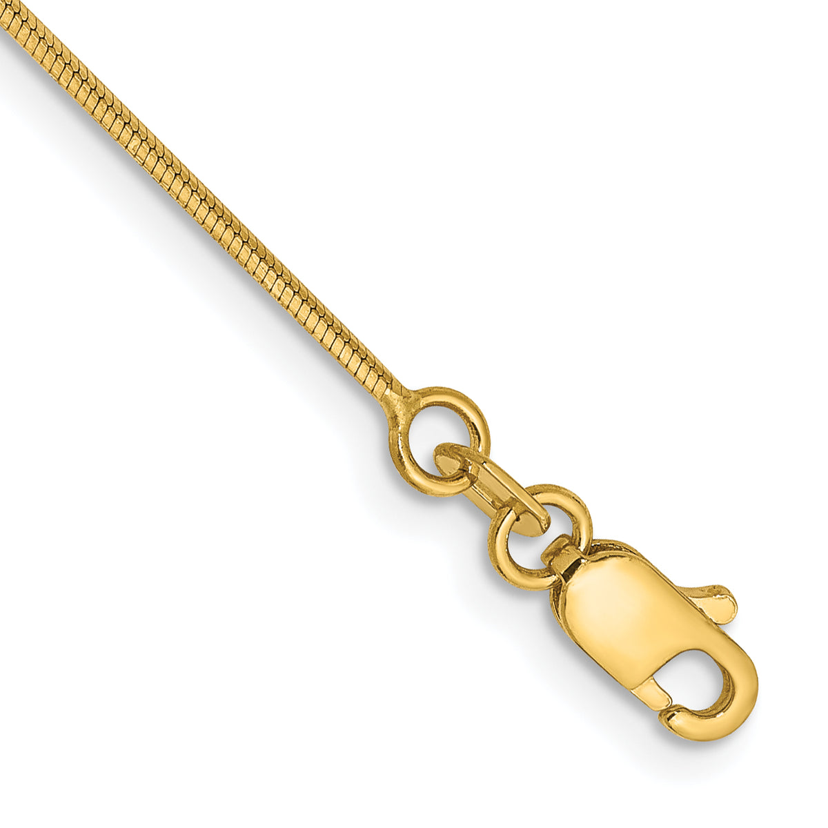 Gold Octagonal Snake Chain Bracelet - 14k Yellow Gold / 0.8 mm