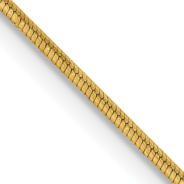 Gold Octagonal Snake Chain - 14k Yellow Gold / 16 in / 0.8 mm