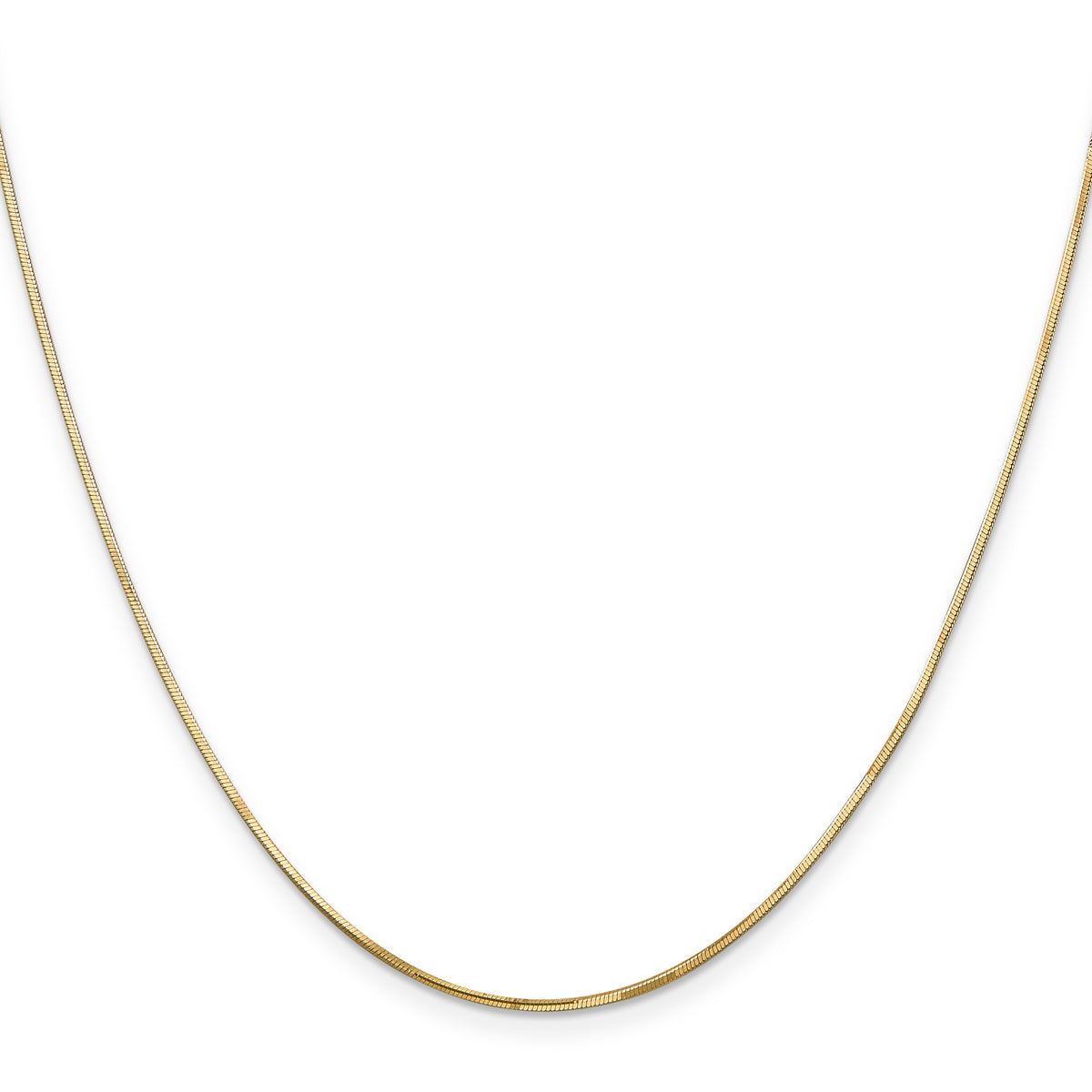 Gold Octagonal Snake Chain - 14k Yellow Gold / 16 in / 0.9 mm