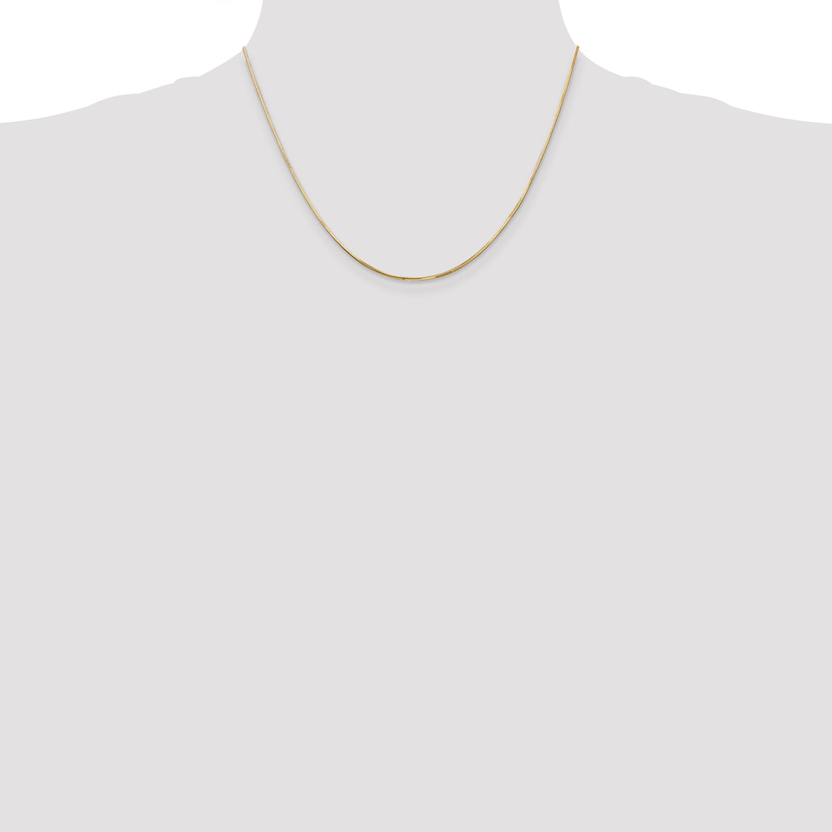 Gold Octagonal Snake Chain - 14k Yellow Gold / 18 in / 0.9 mm