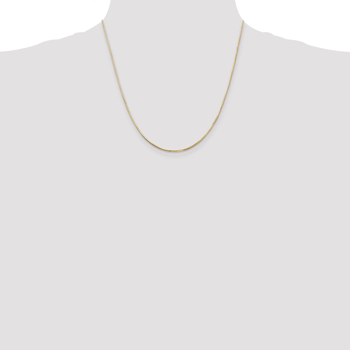 Gold Octagonal Snake Chain - 14k Yellow Gold / 20 in / 0.9 mm