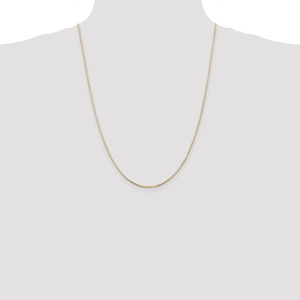 Gold Octagonal Snake Chain - 14k Yellow Gold / 24 in / 0.9 mm