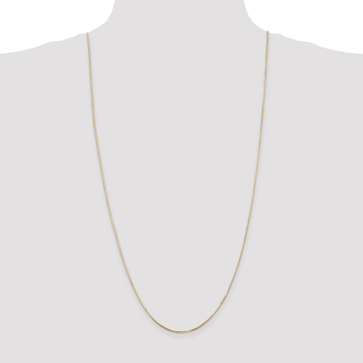 Gold Octagonal Snake Chain - 14k Yellow Gold / 30 in / 0.9 mm