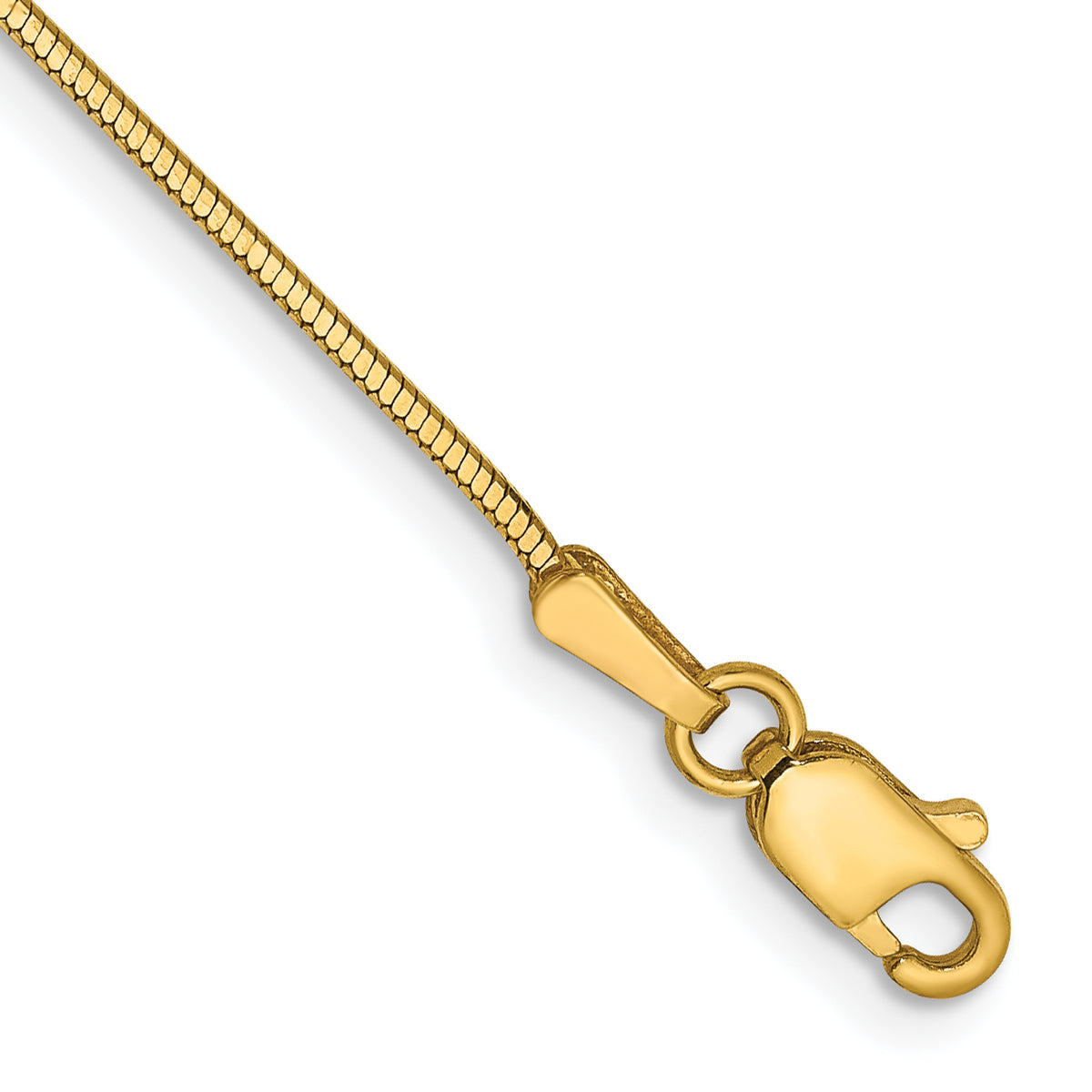Gold Octagonal Snake Chain Bracelet - 14k Yellow Gold / 0.9 mm