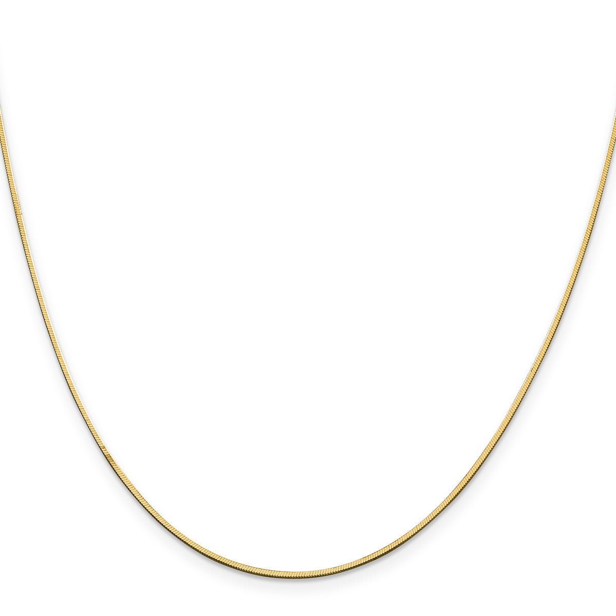 Gold Octagonal Snake Chain - 14k Yellow Gold / 16 in / 1 mm