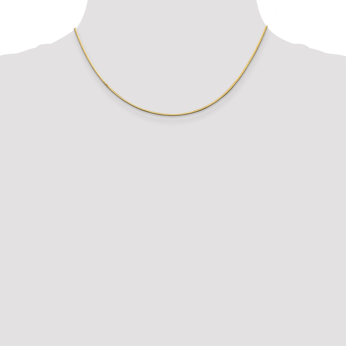 Gold Octagonal Snake Chain - 14k Yellow Gold / 16 in / 1 mm