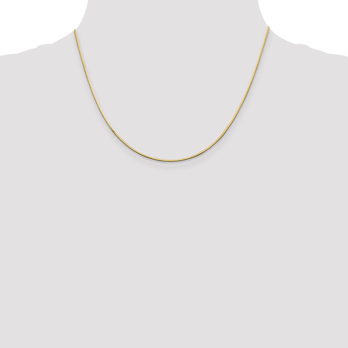 Gold Octagonal Snake Chain - 14k Yellow Gold / 18 in / 1 mm