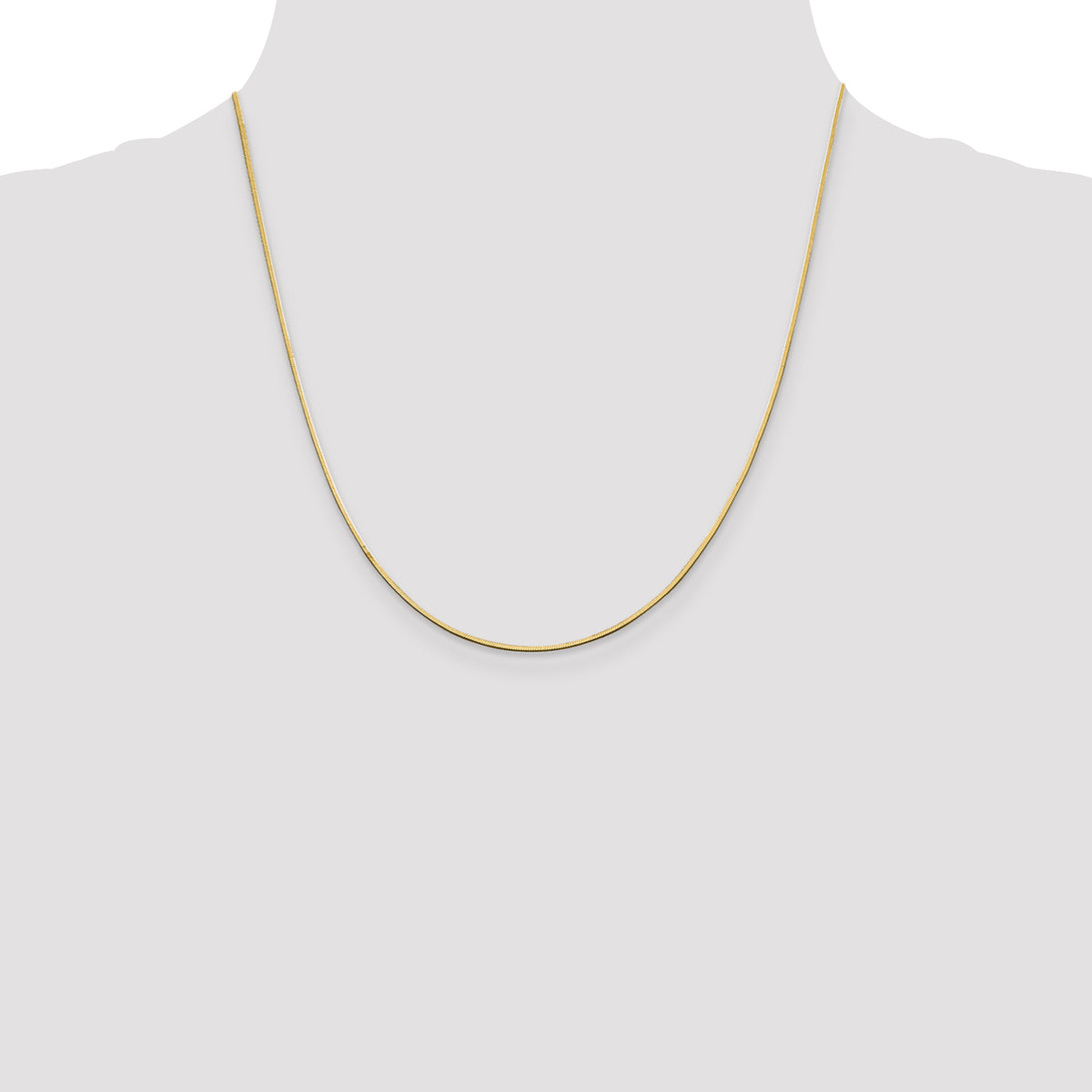 Gold Octagonal Snake Chain - 14k Yellow Gold / 20 in / 1 mm