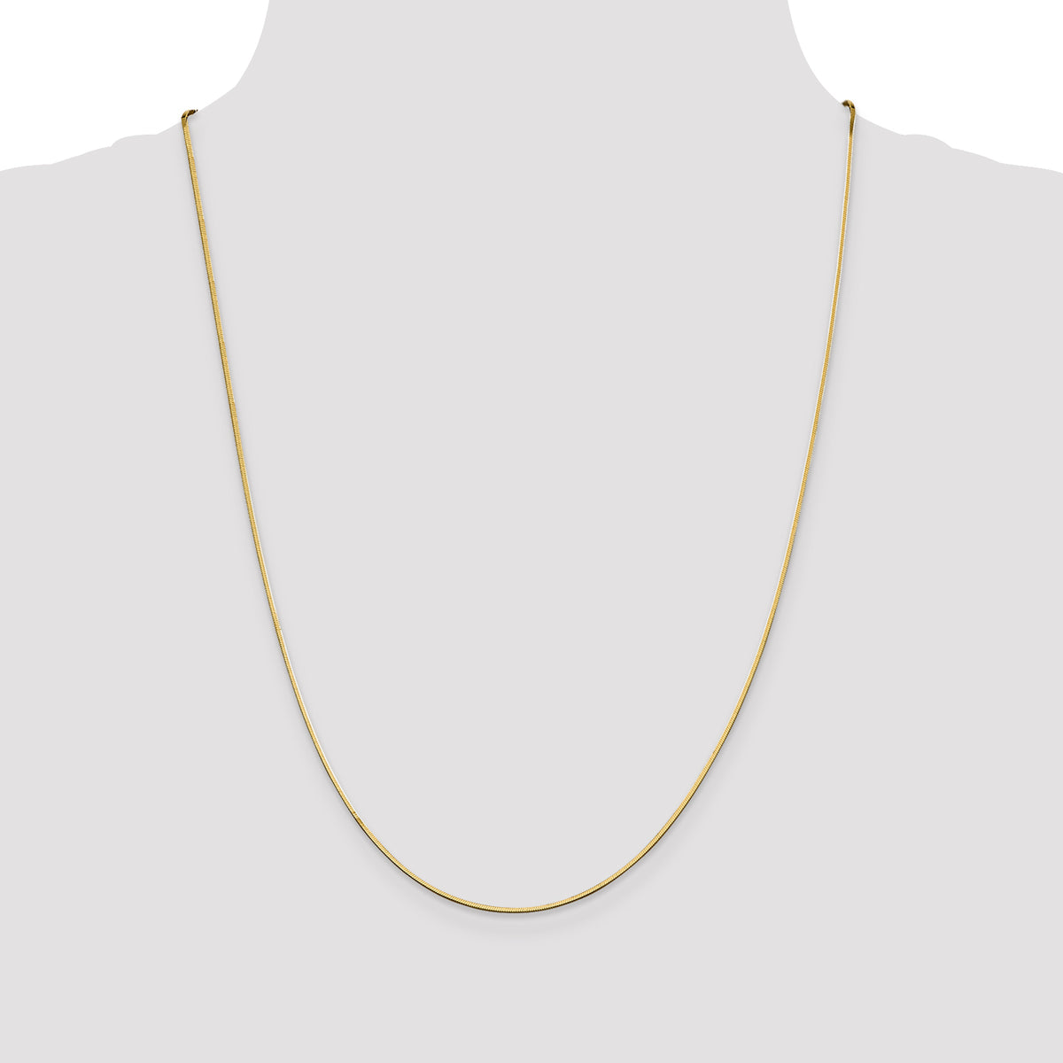 Gold Octagonal Snake Chain - 14k Yellow Gold / 24 in / 1 mm