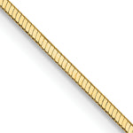 Gold Octagonal Snake Chain - 14k Yellow Gold / 16 in / 1 mm
