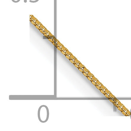 Gold (10K & 14K) Box Chain Anklet - 14k Yellow Gold / 10 in / 0.5 mm, Spring Ring
