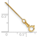 Gold (10K & 14K) Box Chain Anklet - 14k Yellow Gold / 10 in / 0.5 mm, Spring Ring