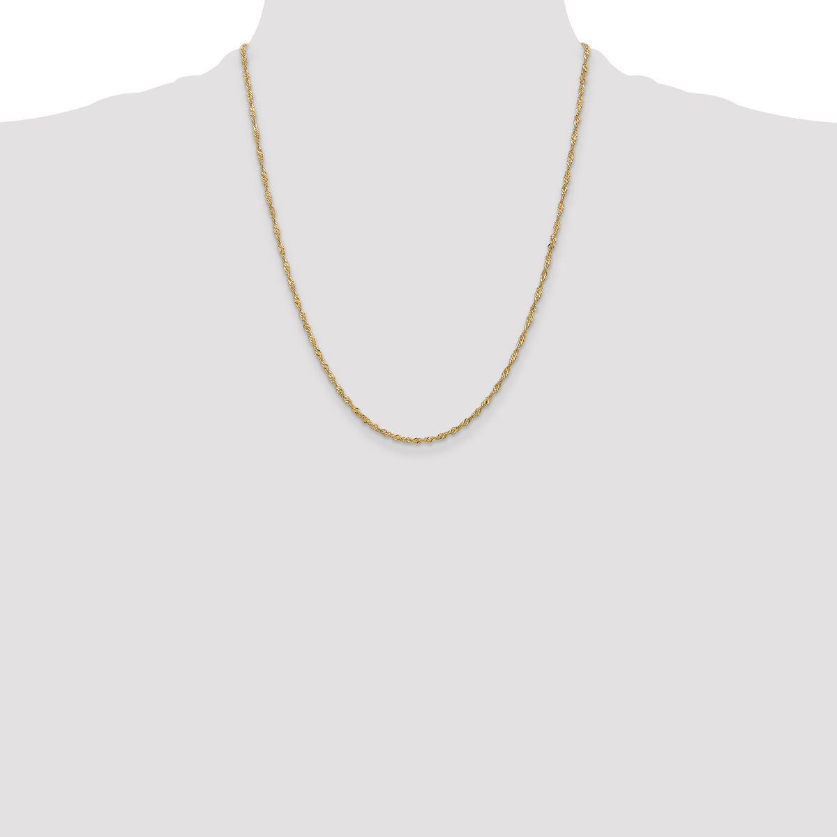 Gold (10K & 14K) Singapore Chain - 14k Yellow Gold / 22 in / 1.7 mm