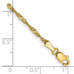 Gold (10K & 14K) Singapore Chain Anklet - 14k Yellow Gold / 9 in / 1.7 mm