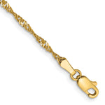 Gold (10K & 14K) Singapore Chain Bracelet - 14k Yellow Gold / 7 in / 1.7 mm