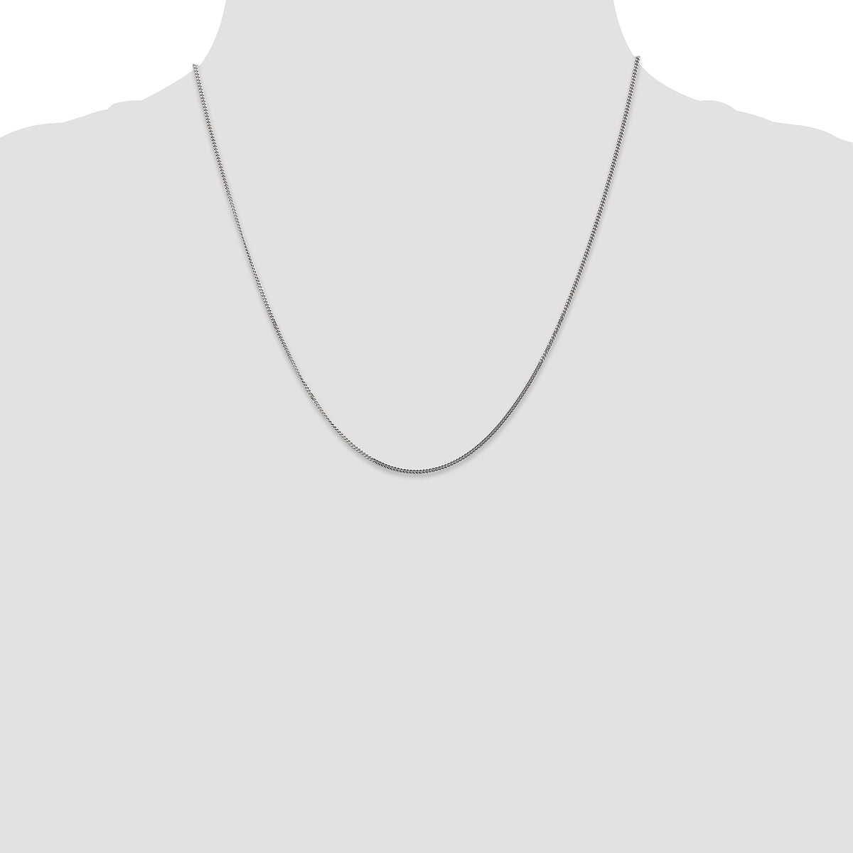 Gold (14K) Curb Chain - 14k White Gold / 20 in / 1.3 mm