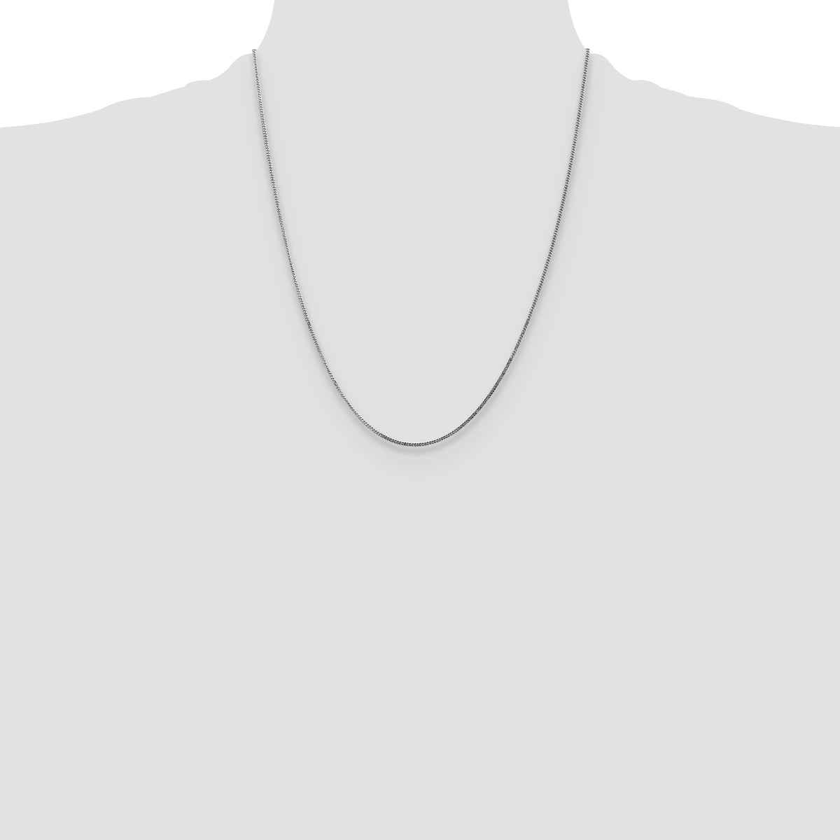 Gold (14K) Curb Chain - 14k White Gold / 22 in / 1.3 mm