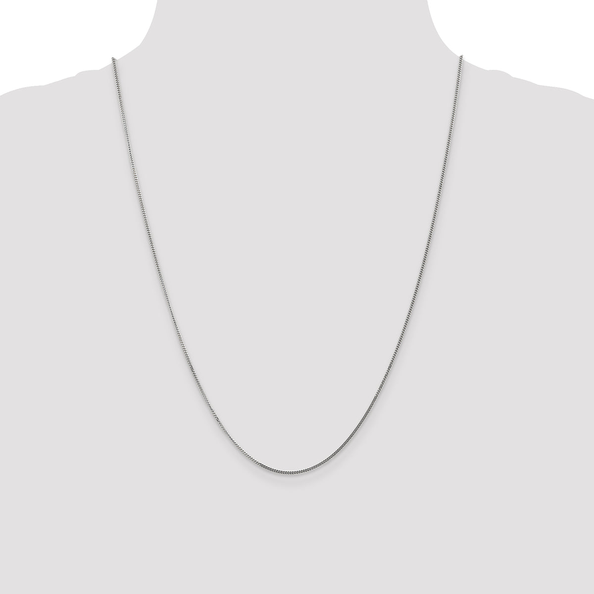 Gold (14K) Curb Chain - 14k White Gold / 24 in / 1.3 mm