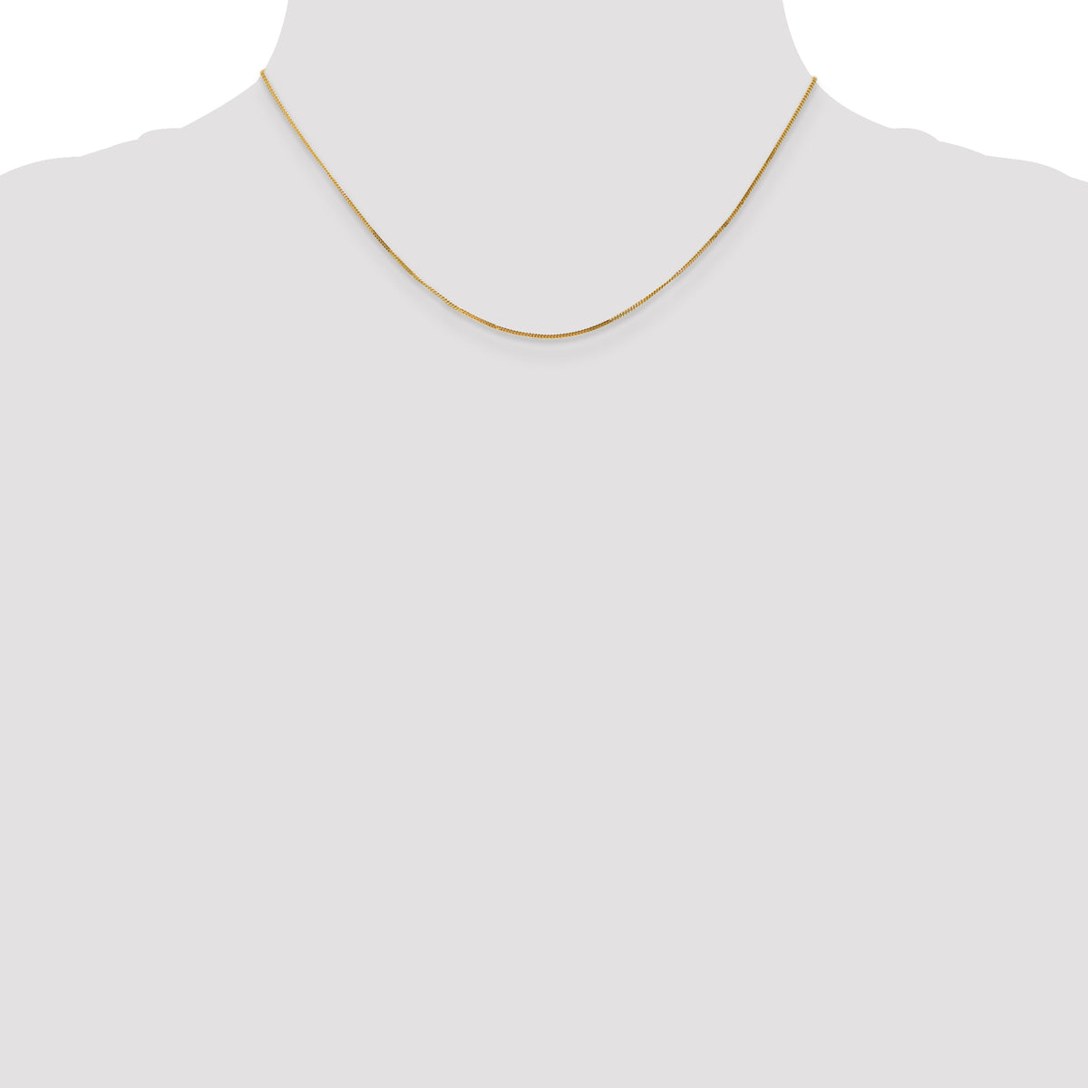 Gold (14K) Curb Chain - 14k Yellow Gold / 16 in / 0.9 mm
