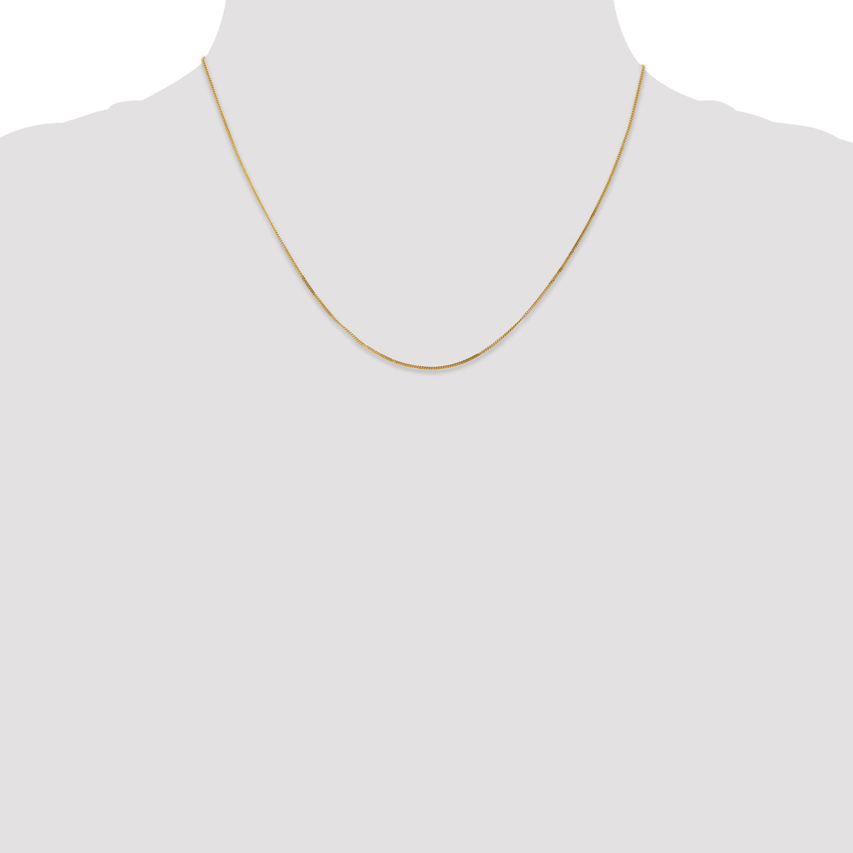 Gold (14K) Curb Chain - 14k Yellow Gold / 18 in / 0.9 mm