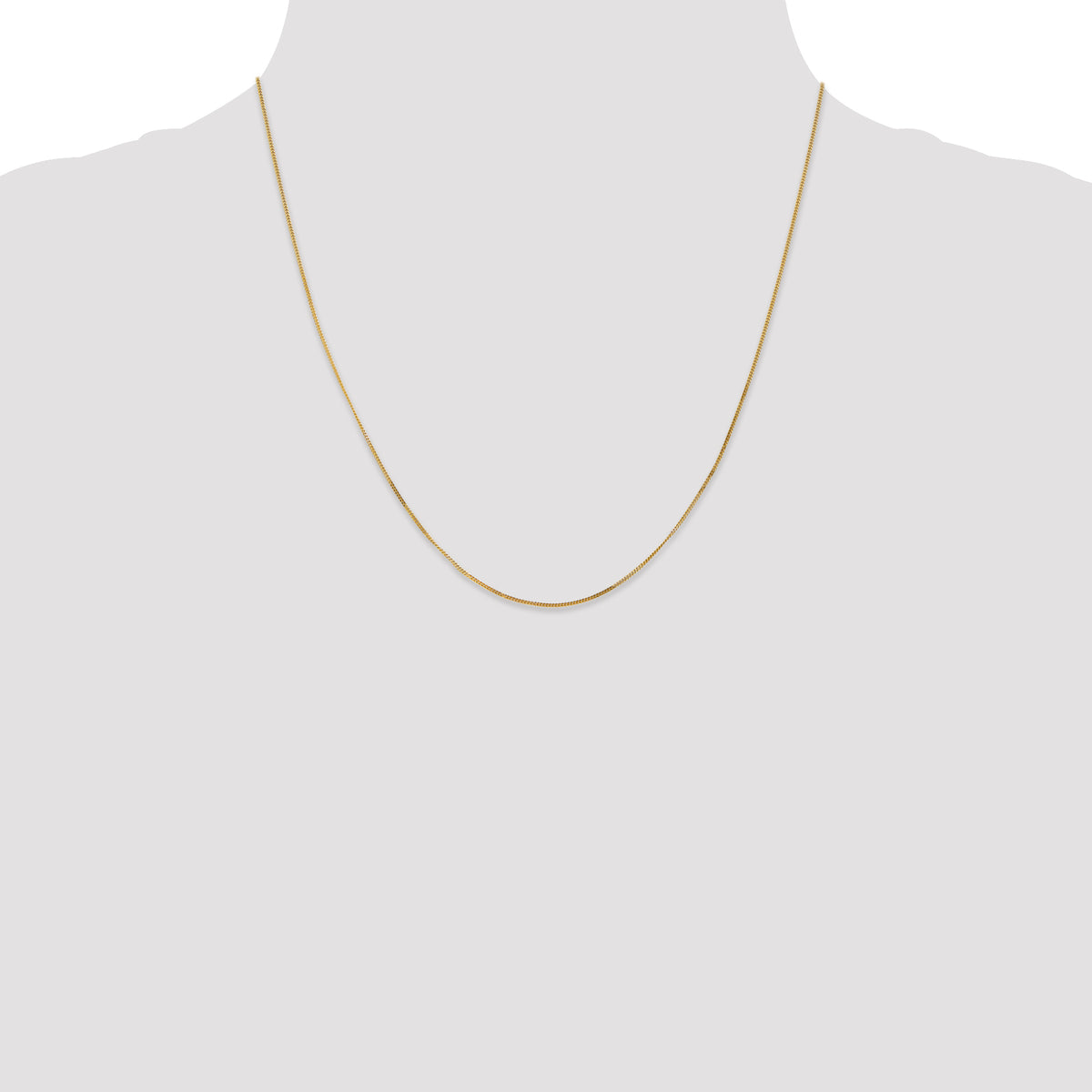 Gold (14K) Curb Chain - 14k Yellow Gold / 20 in / 0.9 mm