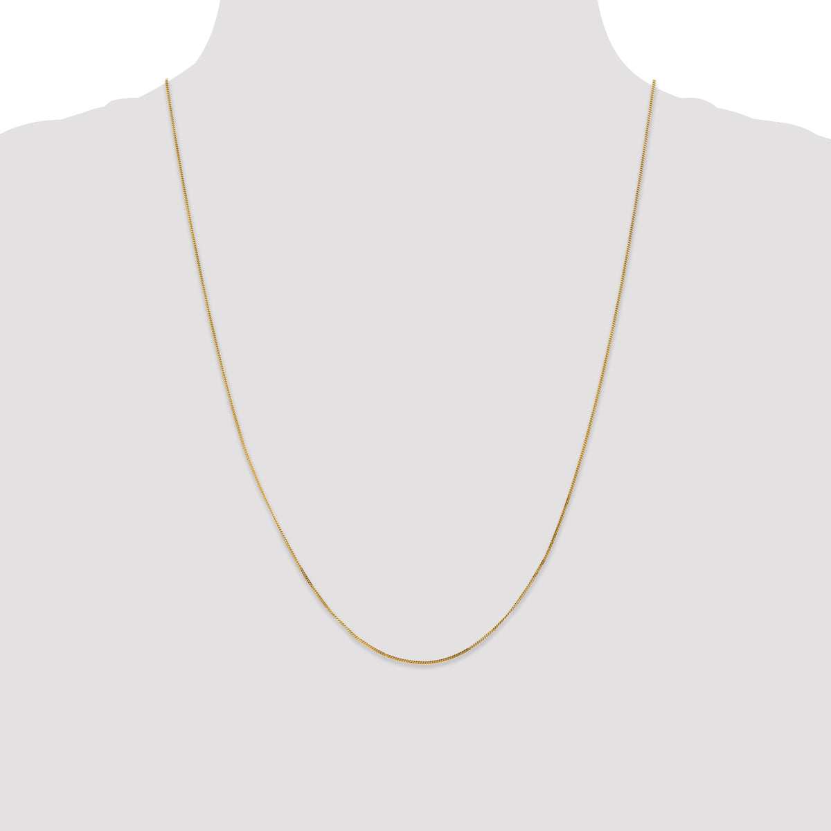 Gold (14K) Curb Chain - 14k Yellow Gold / 24 in / 0.9 mm