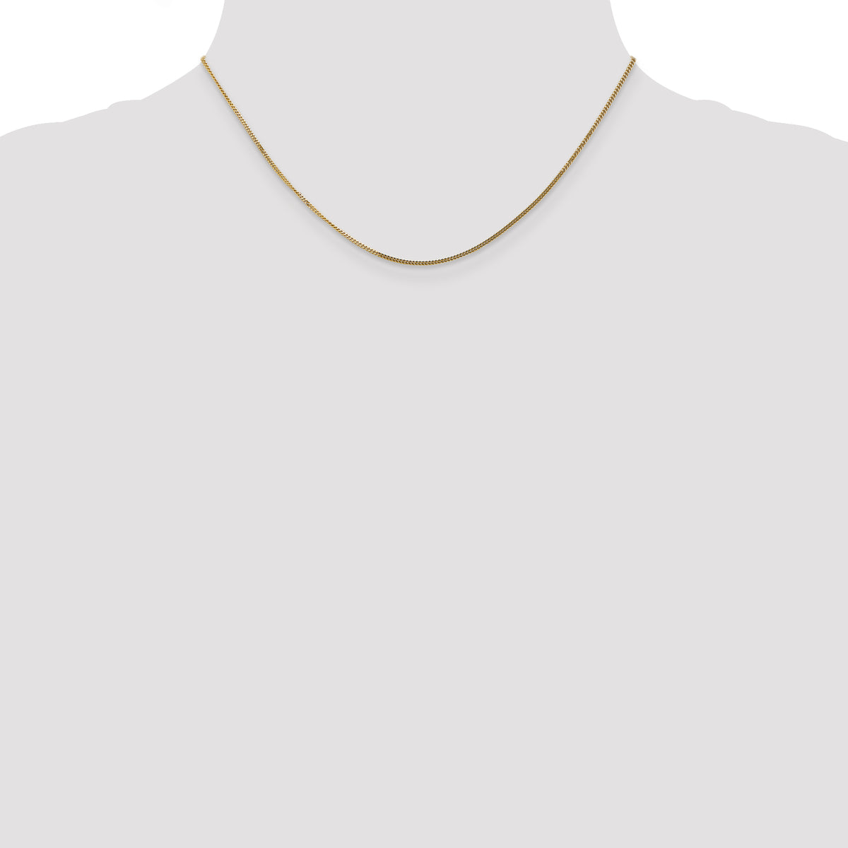 Gold (14K) Curb Chain - 14k Yellow Gold / 16 in / 1.3 mm