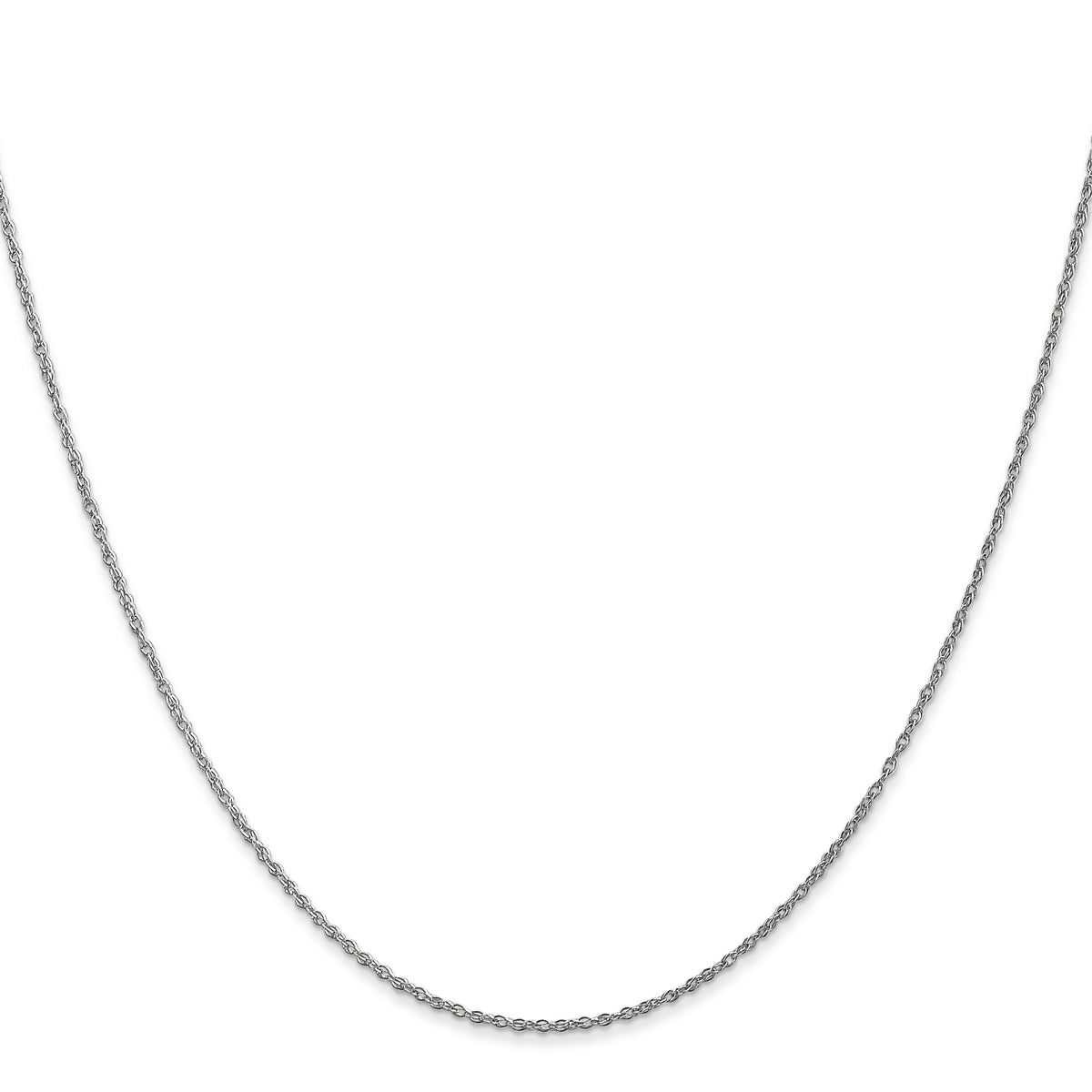 Gold (14K & 10K) Baby Rope Chain - 14k White Gold / 14 in / 0.8 mm