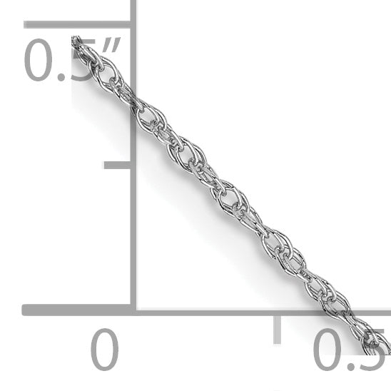 Gold (14K & 10K) Baby Rope Chain Bracelet - 14k White Gold / 9 in