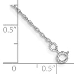 Gold (14K & 10K) Baby Rope Chain Bracelet - 14k White Gold / 5.5 in