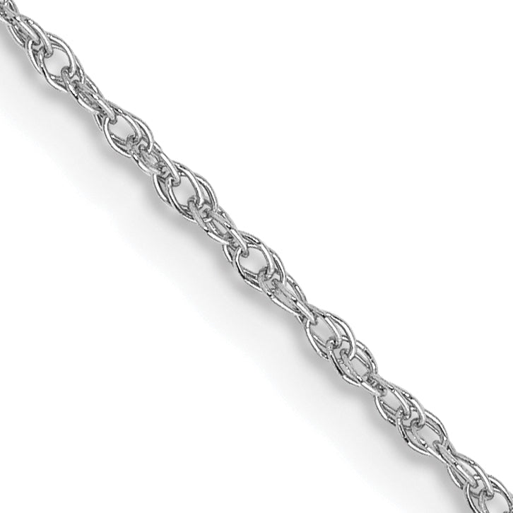 Gold (14K & 10K) Baby Rope Chain - 14k White Gold / 14 in / 0.8 mm