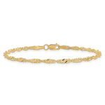 Gold (10K & 14K) Singapore Chain Bracelet - 14k Yellow Gold / 7 in / 2 mm