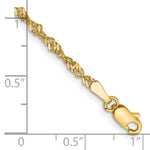 Gold (10K & 14K) Singapore Chain Bracelet - 14k Yellow Gold / 7 in / 2 mm