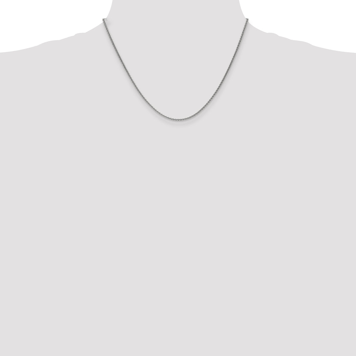 Gold (10K & 14K) Spiga Chain - 14k White Gold / 18 in / 1.7 mm