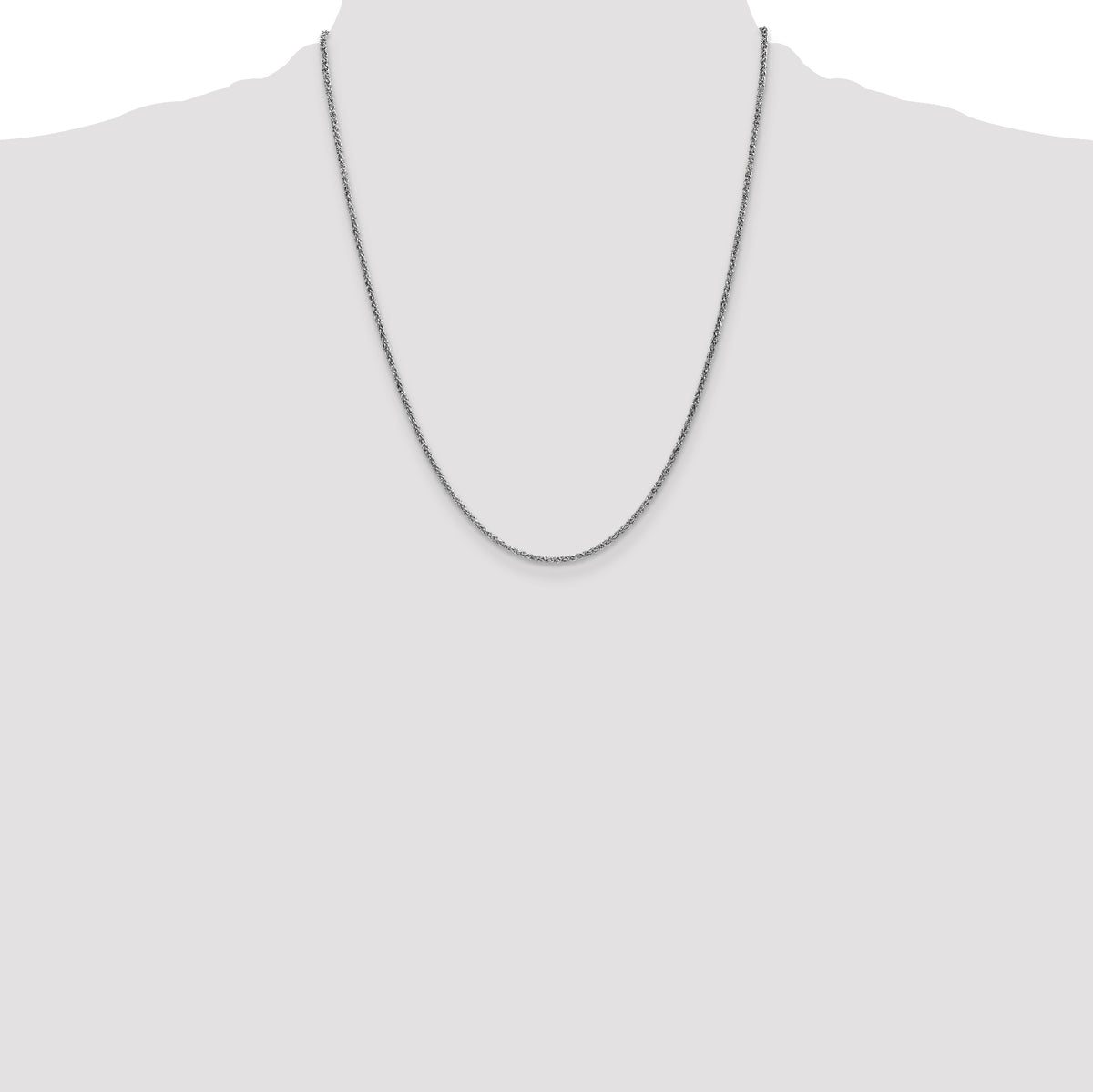 Gold (10K & 14K) Spiga Chain - 14k White Gold / 22 in / 1.7 mm