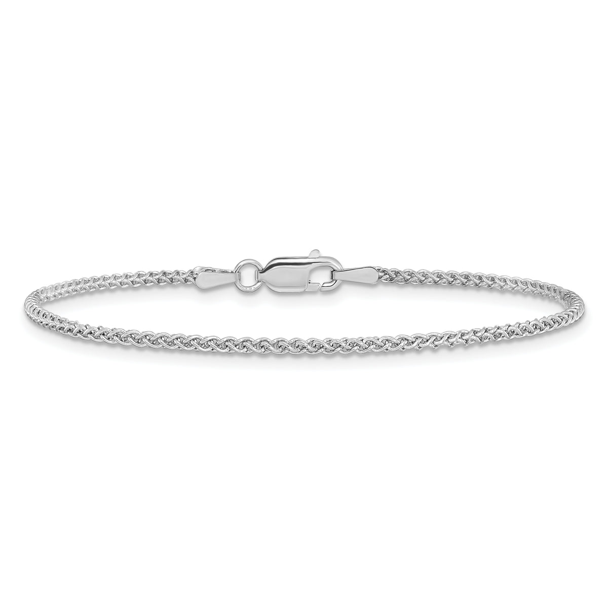 Gold (10K & 14K) Spiga Chain Bracelet - 14k White Gold / 6 in / 1.7 mm
