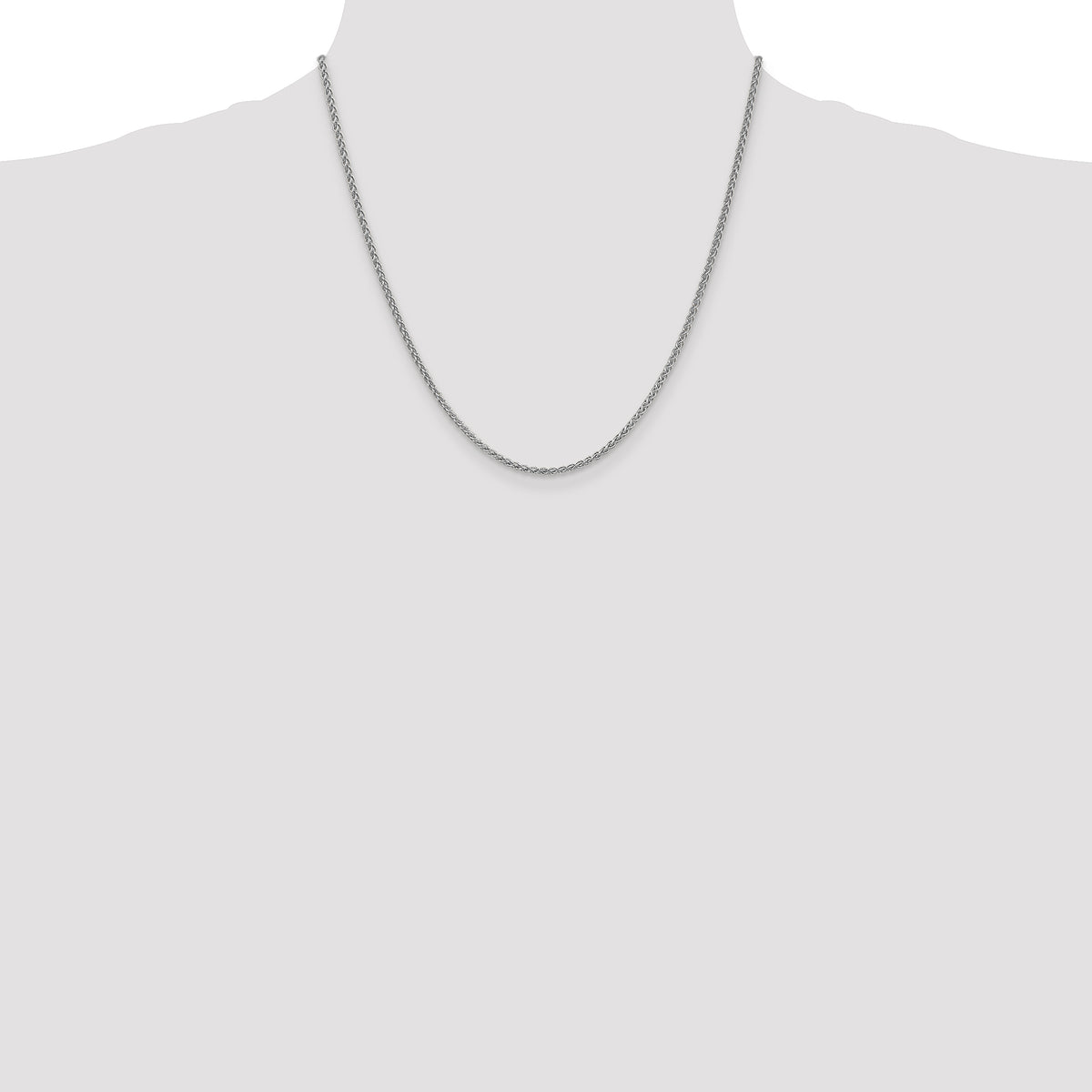 Gold (10K & 14K) Spiga Chain - 14k White Gold / 20 in / 2.1 mm