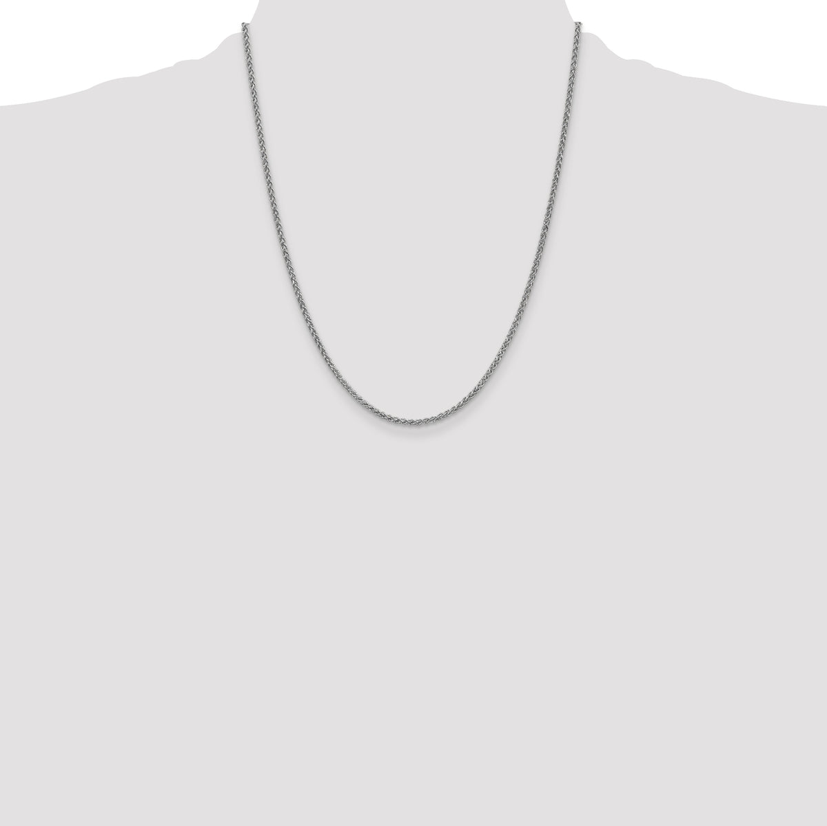 Gold (10K & 14K) Spiga Chain - 14k White Gold / 22 in / 2.1 mm