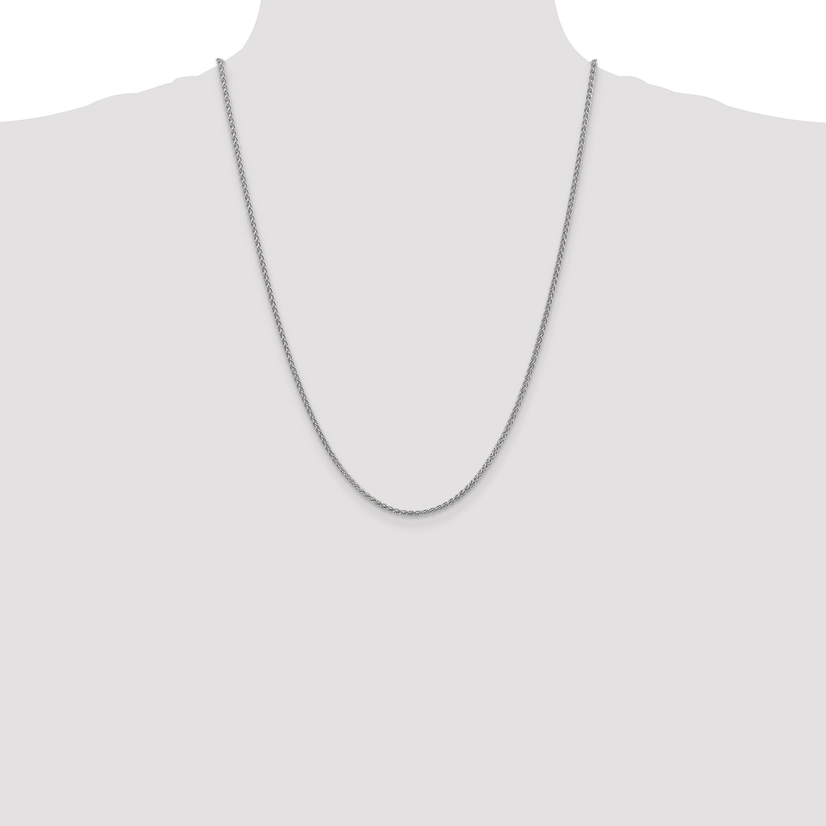Gold (10K & 14K) Spiga Chain - 14k White Gold / 24 in / 2.1 mm