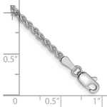 Gold (10K & 14K) Spiga Chain Bracelet - 14k White Gold / 7 in / 2.1 mm