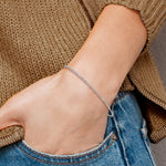 Gold (10K & 14K) Singapore Chain Bracelet - 14k White Gold / 7 in / 1.4 mm