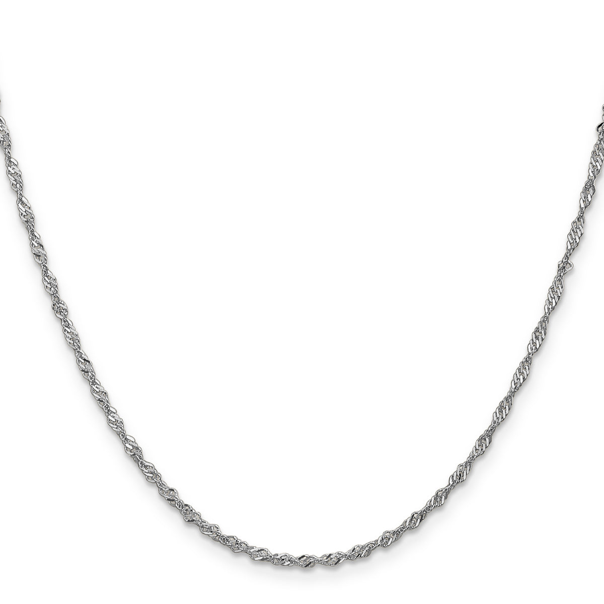 Gold (10K & 14K) Singapore Chain - 14k White Gold / 16 in / 1.7 mm
