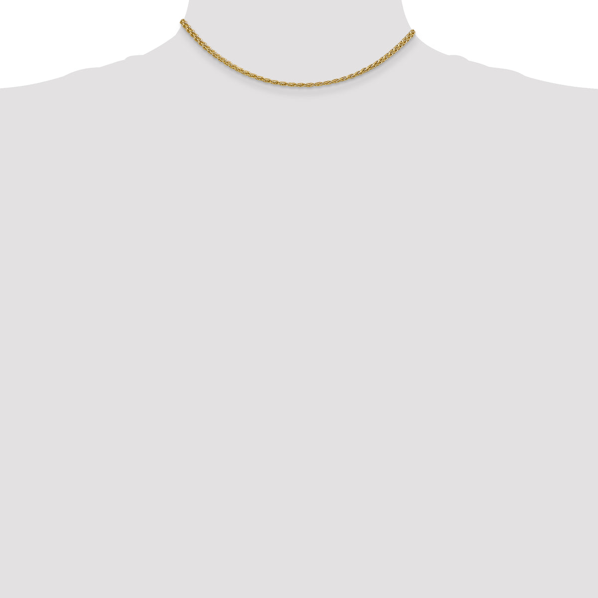 Gold (10K & 14K) Spiga Chain - 14k Yellow Gold / 14 in / 2.1 mm