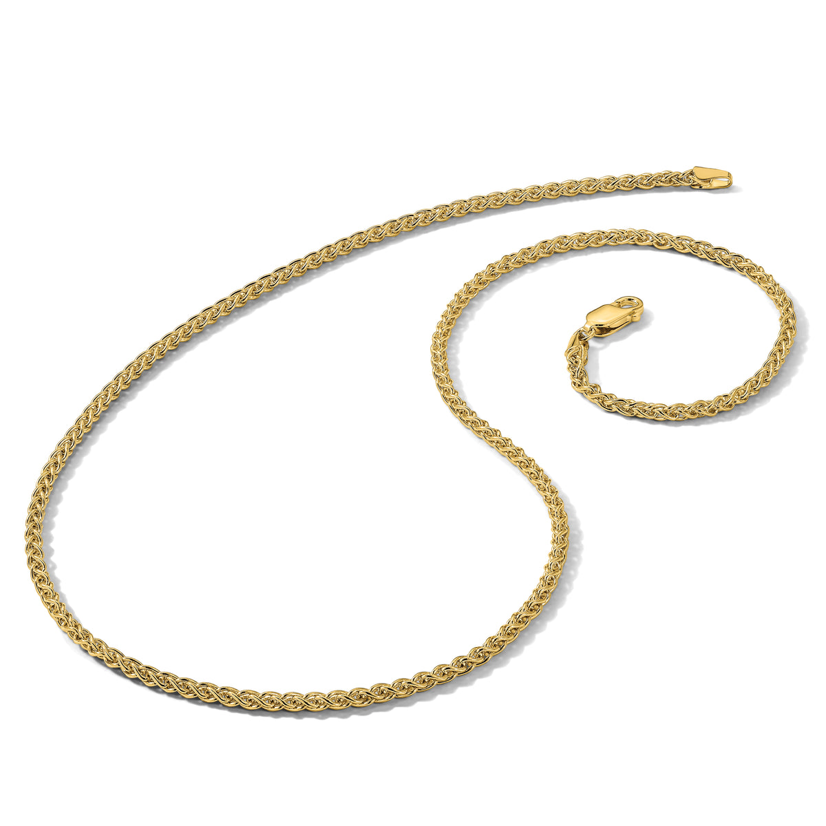 Gold (10K & 14K) Spiga Chain - 14k Yellow Gold / 14 in / 2.1 mm