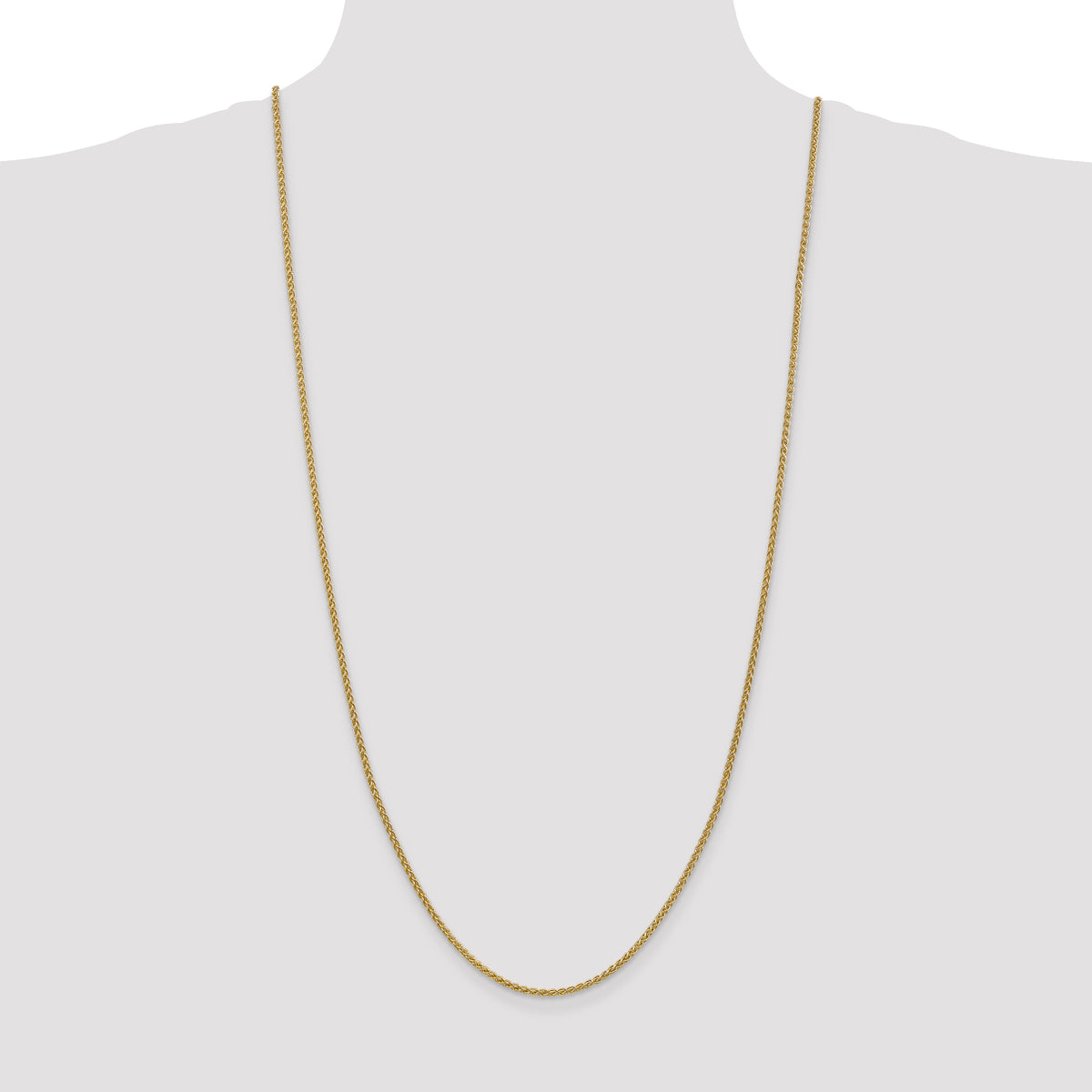 Gold (10K & 14K) Spiga Chain - 14k Yellow Gold / 30 in / 2.1 mm