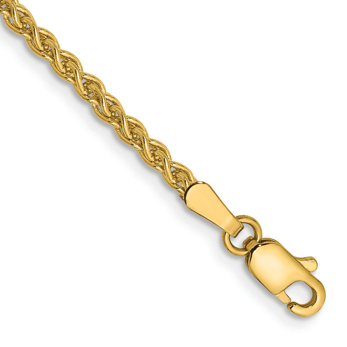 Gold (10K & 14K) Spiga Chain Bracelet - 14k Yellow Gold / 7 in / 2.1 mm