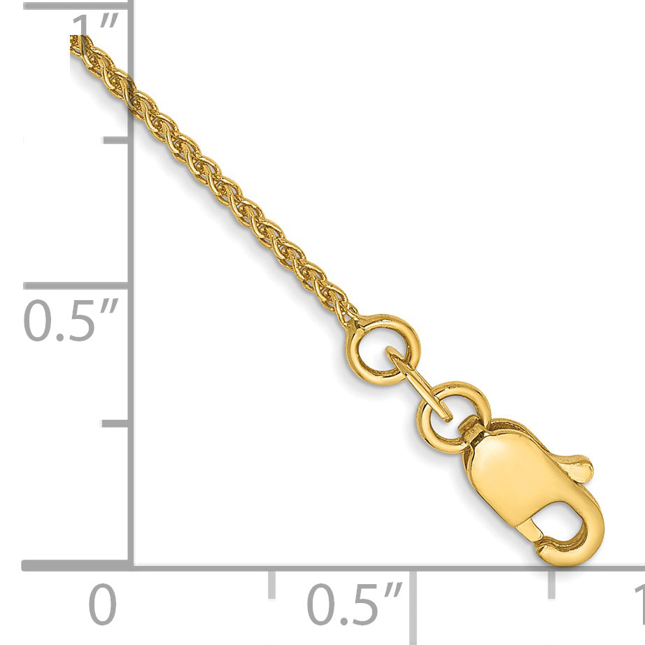 Gold (10K & 14K) Spiga Chain Bracelet - 14k Yellow Gold / 6 in / 1.05 mm, Lobster