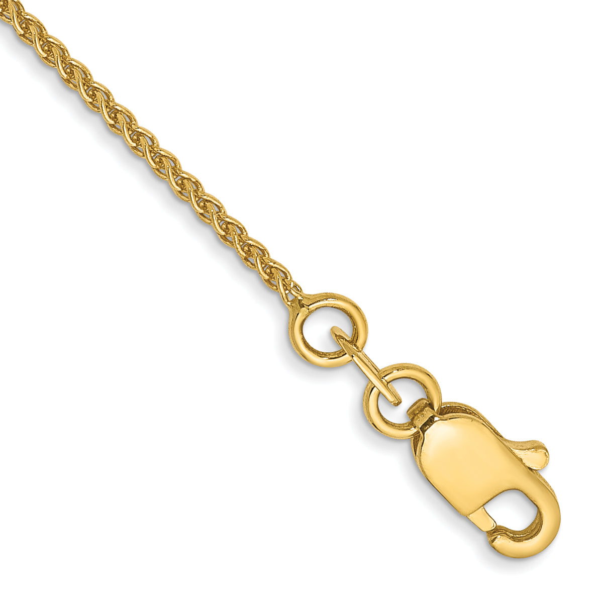 Gold (10K & 14K) Spiga Chain Bracelet - 14k Yellow Gold / 6 in / 1.05 mm, Lobster