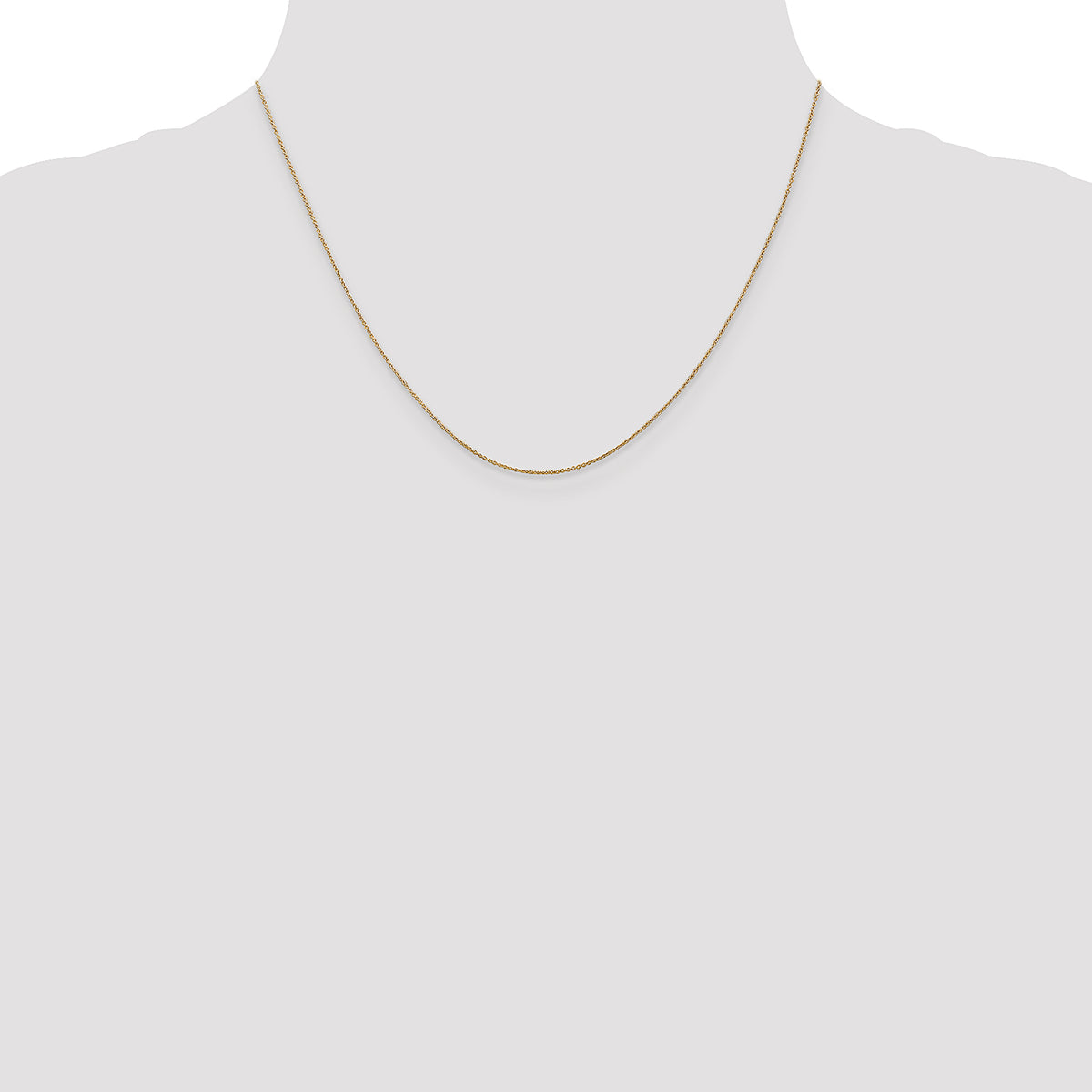 Gold (10K & 14K) Cable Chain - 14k Yellow Gold / 18 in / 0.75 mm