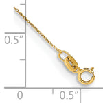 Gold (10K & 14K) Cable Chain Anklet - 14k Yellow Gold / 9 in / 0.75 mm